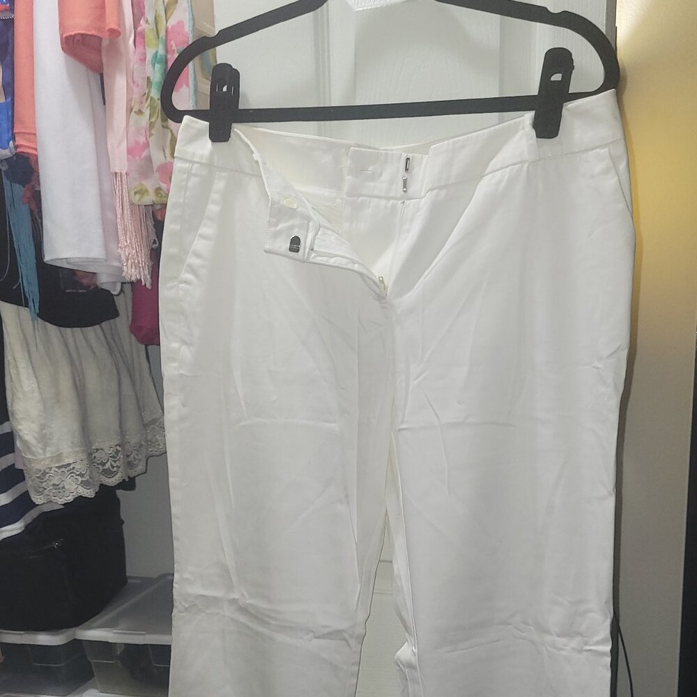 Size 12 White NY & Company Business Casual Pants